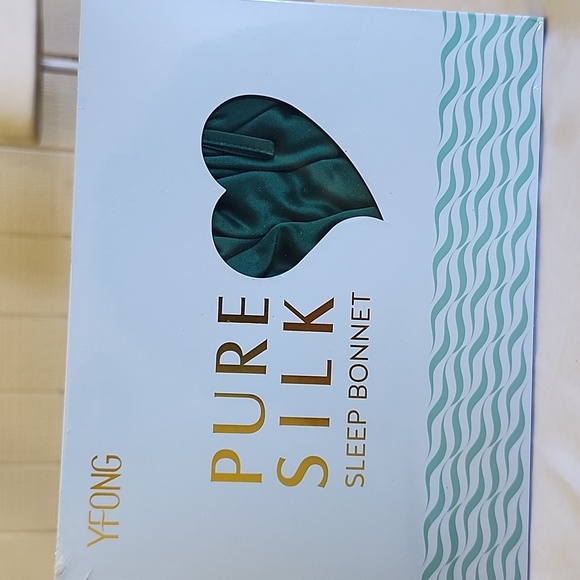 YFONG Pure Mulberry Silk Sleep Bonnet Double Layer Breathable Healthy Hair - Picture 3 of 5